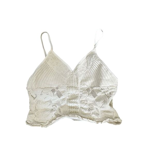 Free People FORNIA WOMEN'S SEAMLESS FLORAL BRALETTE in Ivory Size M/L - Picture 5 of 5